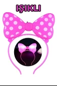 Minnie Mouse Figürlü Işıklı Pilli Sevimli Taç - 1