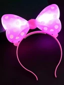 Mickey Mouse Led Işıklı Taç Pembe Çocuk Taç - 1