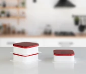 3 Adet Kapaklı Kare Kahvaltılık Kase Peynirlik Zeytinlik Reçellik Tabak Kahvaltı Kasesi - 4