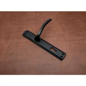 Trim Mat Siyah Aynalı Daire Giriş Çelik Kapı Kolu Sağ Basar Tek Yön thumbnail 6