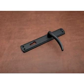 Trim Mat Siyah Aynalı Daire Giriş Çelik Kapı Kolu Sağ Basar Tek Yön thumbnail 5