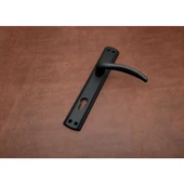 Trim Mat Siyah Aynalı Daire Giriş Çelik Kapı Kolu Sağ Basar Tek Yön thumbnail 1