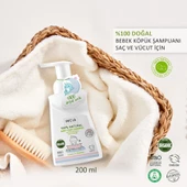 INCIA %100 Doğal Organik Sertifikalı Bebek Köpük Şampuanı Saç Vücut Lavanta Konak Önleyici Yenidoğan 200 ml X 2 Adet - 2