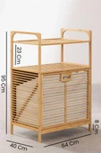 Digithome Bambu Xl Kirli Sepetli 2 Raflı Çok Amaçlı Banyo Düzenleyici Çamaşır Sepeti Organizer DB-0004 - 8