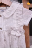 Babydola Kız Bebek Çiçek Desen Fiyonk ve Dantel Detaylı Tulum Bayramlık 15035 - 4