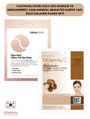 3 Katmanlı Rose Gold Göz Maskesi ve Nemlendirici, Canlandırıcı, Besleyici Karite Yağı Özlü Kolajen Maske Seti - 1