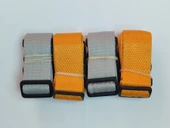 2 Adet Gri 2 Adet Portakal Valiz Kemeri 4 Cm Toplam 4 Adet - 1
