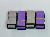 2 Adet Gri 2 Adet Mor Valiz Kemeri 4 Cm Toplam 4 Adet thumbnail 1