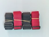 2 Adet Siyah 2 Adet Bordo Valiz Kemeri 4 Cm Toplam 4 Adet - 1