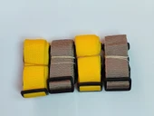 2 Adet Sarı 2 Adet  Bej Valiz Kemeri 4 Cm Toplam 4 Adet - 1