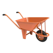 El Arabası Turuncu Dolgu Lastik 100 Lt - 3