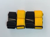 2 Adet Siyah 2 Adet Sarı Valiz Kemeri 4 Cm Toplam 4 Adet - 1