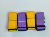 2 Adet Sarı 2 Adet  Mor Valiz Kemeri 4 Cm Toplam 4 Adet - 1