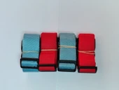 2 Adet Turkuaz 2 Adet Kırmızı Valiz Kemeri 4 Cm Toplam 4 Adet thumbnail 1