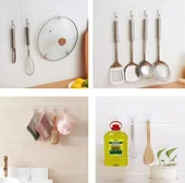 5 ADET Kendinden Yapışkanlı Şeffaf Askı - 4