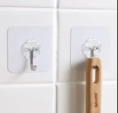 5 ADET Kendinden Yapışkanlı Şeffaf Askı - 1