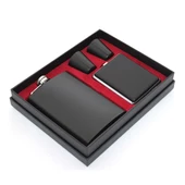 Paslanmaz Çelik 2 Shot Bardak Sigara Tabakalı Matara Seti thumbnail 1