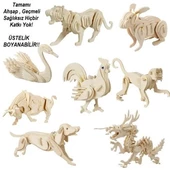 3D Kendin Yap Ahşap Puzzle Yemek Masası Maket Çocuk Aktivite - 3