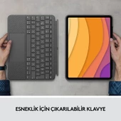Logitech Combo Touch iPad Pro 12.9 inç 5 ve 6. Nesil ile Uyumlu Çok Yönlü Klavyeli Kılıf - Gri 920-010186 - 5