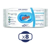 Bingo Yüzey Temizleme Havlusu 50'li Beyaz Sabun x 8 Adet - 1