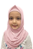 Pratik Hazır Geçmeli Çocuk Eşarp Pembe - 1