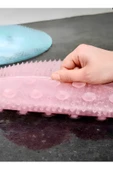 Vantuzlu Banyo Sırt Fırçası ,masaj Matı, Ayak Masajı Pedi, Sırt Kesesi, Banyo Lifi 1 Adet - 3