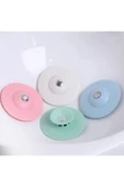 Silikon Lavabo Ve Küvet Tıkacı Süzgeç, 2 Fonksiyonlu Gider Kapatıcı Renkli 1 Adet Süzgeç thumbnail 2