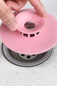 Kilitli Lavabo Küvet Duşakabin Süzgeci Silikon Kilitli Lavabo Küvet Tıpası Lavabo Tıkacı - 1