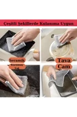 8 Adet Tel Bulaşık Bezi 20x20 Inox Tel Bez Zor Kir Bezi, Inox Telli Bulaşık Bezi, Mutfak Banyo Bezi - 3