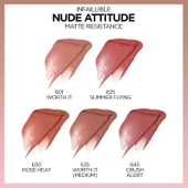 L'Oréal Paris Infaillible Matte Resistance Likit Mat Ruj - 635 Worth It (Medium) - 6