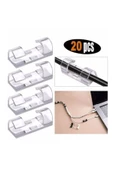 20'li  Yapışkanlı Kablo Sabitleyici Şeffaf Klips thumbnail 2