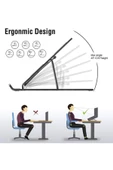 7 Kademeli Ayarlı Katlanabilir Laptop Tablet Standı Siyah - 3