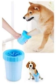 Pratik Çok Kullanışlı Kedi Köpek Pati Ayak Yıkama Kovası Silikon Jel Fırçalı Küçük Boy thumbnail 5
