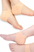 Ten Rengi Silikon Topuk Çorabı Ayak Ağrısı Ve Mantar Önleyici Ayak Tabanlığı Ten Rengi Çorap thumbnail 1