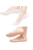Yumuşak Silikon Rahatlatıcı Patik Çorap Patik (ÇİFT) Topuk Çatlak Giderici Ayak Bakım Aleti Ayak thumbnail 2