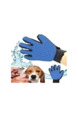 Evcil Hayvan Tüy Toplama Ve Yıkama Eldiveni Tüy Masaj Eldiveni Mavi thumbnail 1