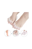 2 Adet Ayak 5 Parmak Ayıran Silikon Bunyon Ayırıcı Makara Halluks Valgus - 1