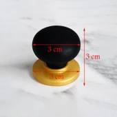 Düğme Siyah Kulp Gold Tablalı Mobilya Mutfak Dolabı Çekmece Dolap Kapak Kulpu Kulbu 5 ADET - 4