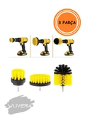 Wuvera Matkap Ucuna Takılan Temizlik Fırça Seti – 3 Parça Fırça Başlık ile Derinlemesine Temizlik - 2
