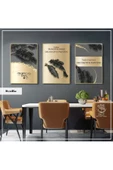 Tablomtr Metal Çerçeveli Gerçek Camlı Tablo Kyrilla 3 Lü Set - 2