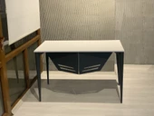 Uzay Ofis Dion Çalışma Masası - Beyaz - Antrasit - 4