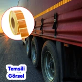 Tüvtürk Onaylı Sarı Kesik Reflektörlü Bant Gece Parlayan En 5 cm 10 Mt İkaz Fosforlu Reflektif thumbnail 3