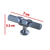 Metal Düğme Tek Vidalı Çekmece Mutfak Mobilya Dolabı Dolap Kapak Kulpu Kulbu Kulpları Krom thumbnail 2