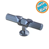 Metal Düğme Tek Vidalı Çekmece Mutfak Mobilya Dolabı Dolap Kapak Kulpu Kulbu Kulpları Krom thumbnail 1
