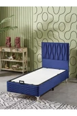 Beehanem 90x190 Tek Kişilik (Baza+Başlık+Yatak) 3 Lü Set (Krem) - 2