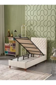 Beehanem Simge 90x190 Tek Kişilik (Baza+Başlık+Yatak) 3 Lü Set (BabyFace Krem) - 3