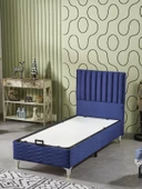 Beehanem Ezgi 90x190 Tek Kişilik (Baza+Başlık+Yatak) 3 Lü Set (BabyFace Lacivert) - 2