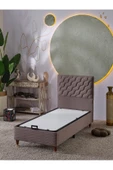 Beehanem Simge 90x190 Tek Kişilik (Baza+Başlık) 2 Li Set (Babyface Kahve) - 1