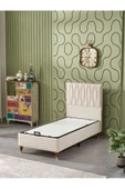 Beehanem Almula 90x190 Tek Kişilik (Baza+Başlık+Yatak) 3 Lü Set (Krem) - 2