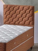 Beehanem Simge 90x190 Tek Kişilik (Baza+Başlık+Yatak) 3 Lü Set (Kiremit) - 4